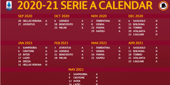 A 2020-21-es szezon menetrendje